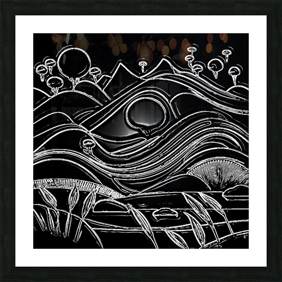 Black Mountain Picture Frame print