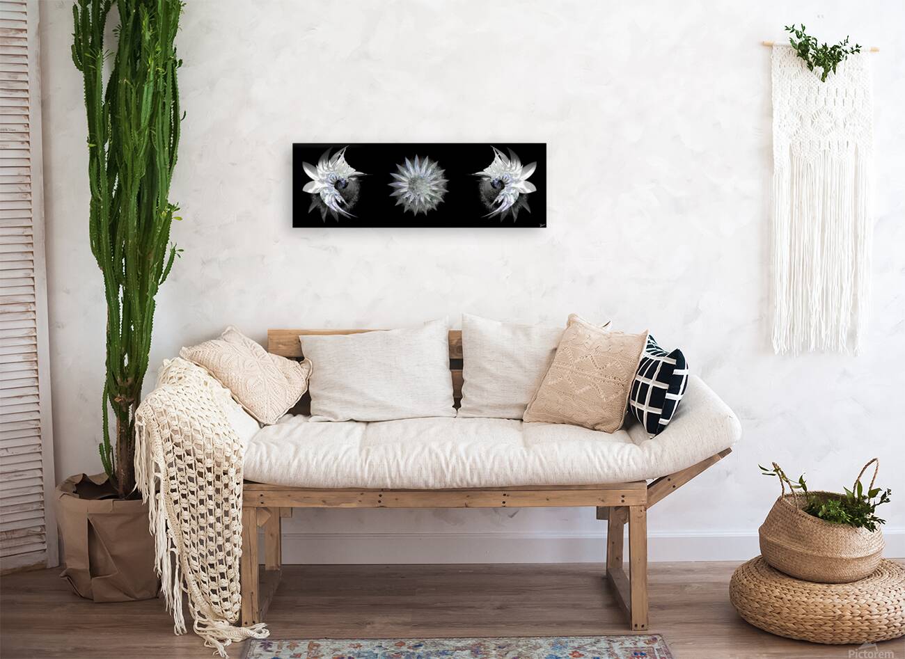 Moon Bloom Panel  Reproduction