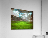 football stadium with stands full fans waiting night game Acrylic Print