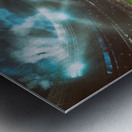 football stadium with stands full fans waiting night game Metal print