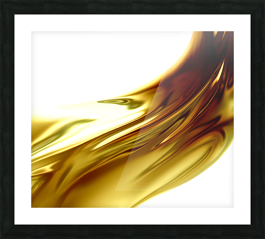 oil wave white background Picture Frame print