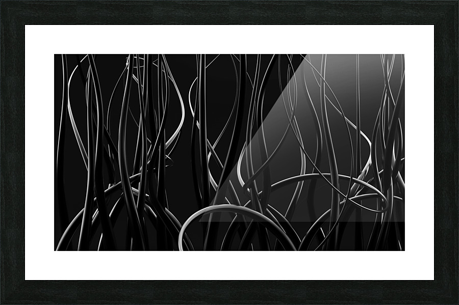 abstract black background Picture Frame print