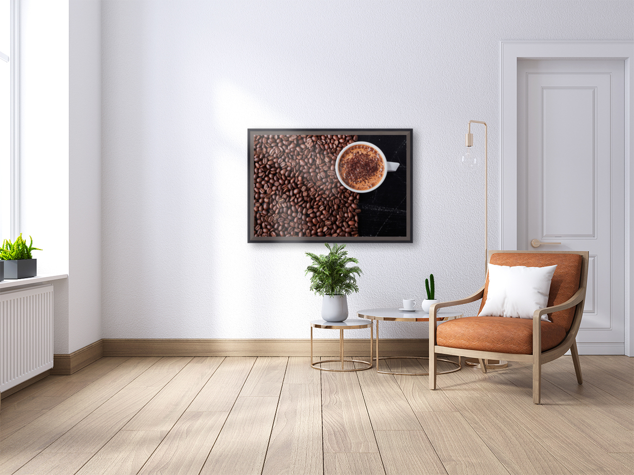 cup coffee brown beans Reproduction