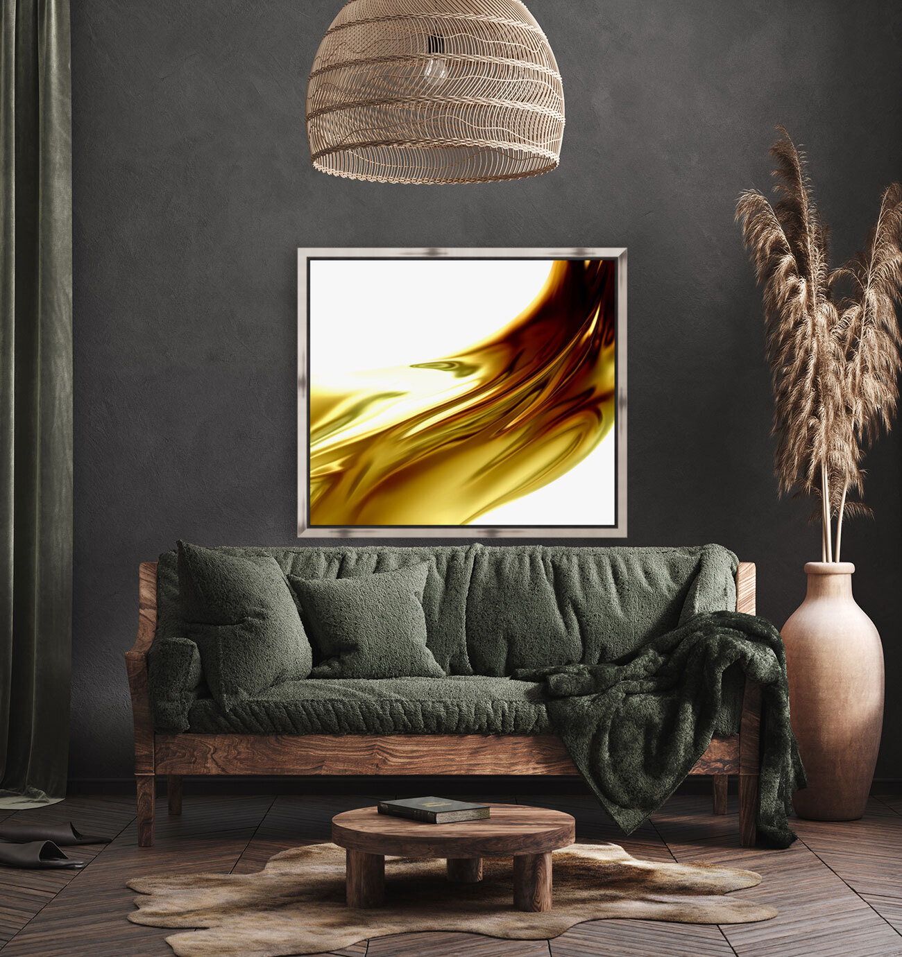 oil wave white background Reproduction