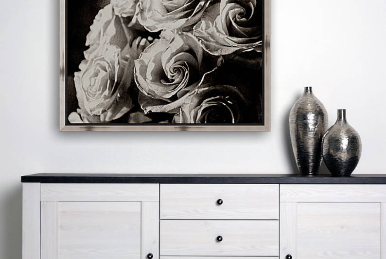 rose wallpaper grayscale moody background by GrapyArt