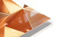 3d rendering gold triangular abstract background HD Metal print