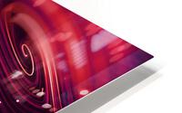3d render abstract red round network background HD Metal print