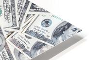 background hundred dollars scattered table HD Metal print
