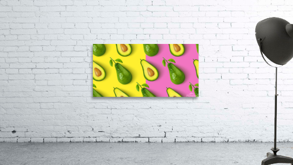 avocado seamless pattern isolated color background Wall Preview