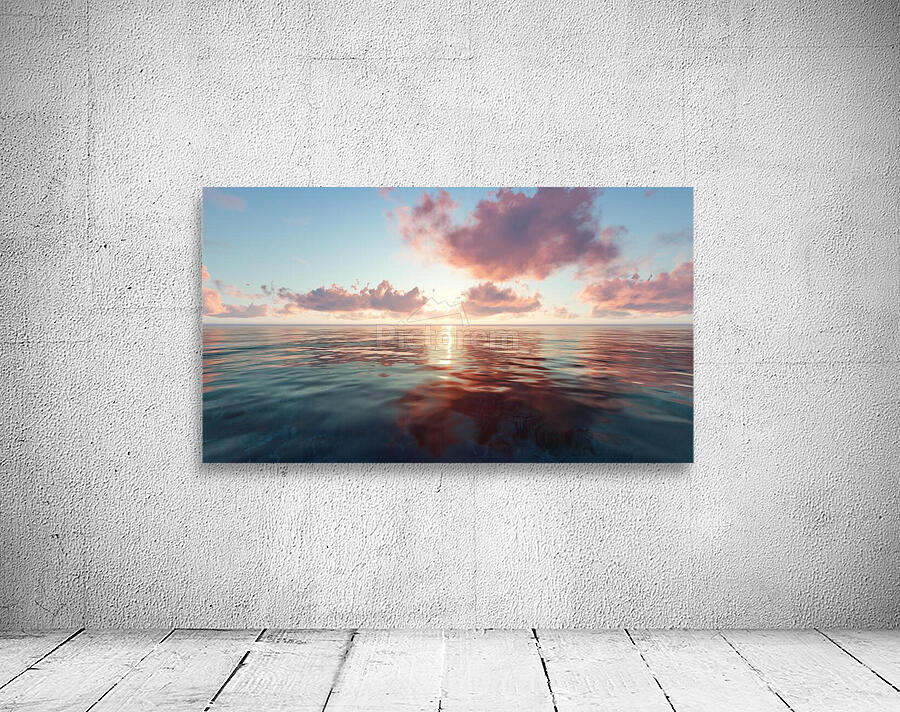 beach sunset with clouds Wall Preview