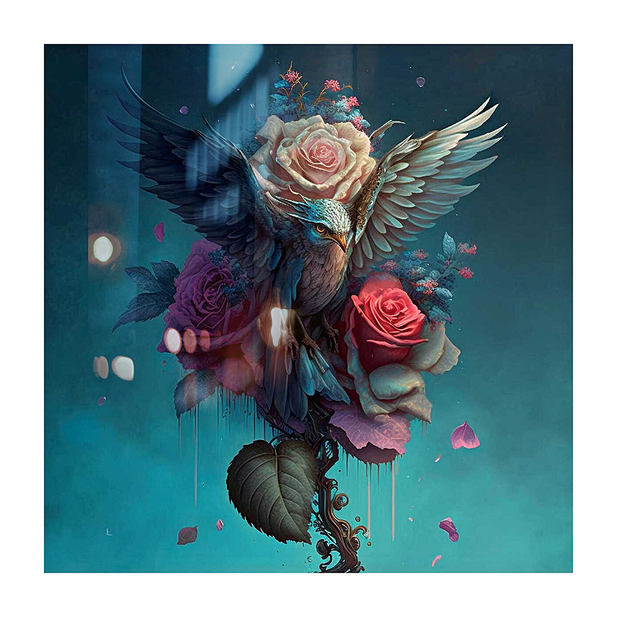 LOiseau rose Picture Frame print