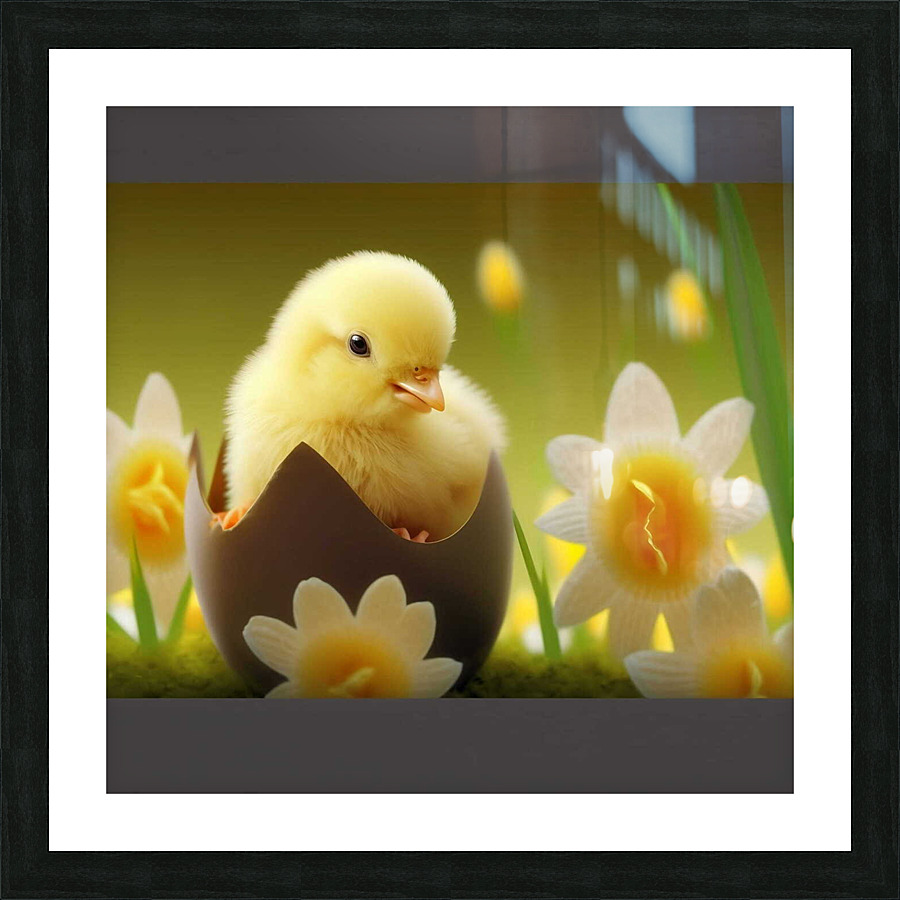 Poussin de Paques Picture Frame print
