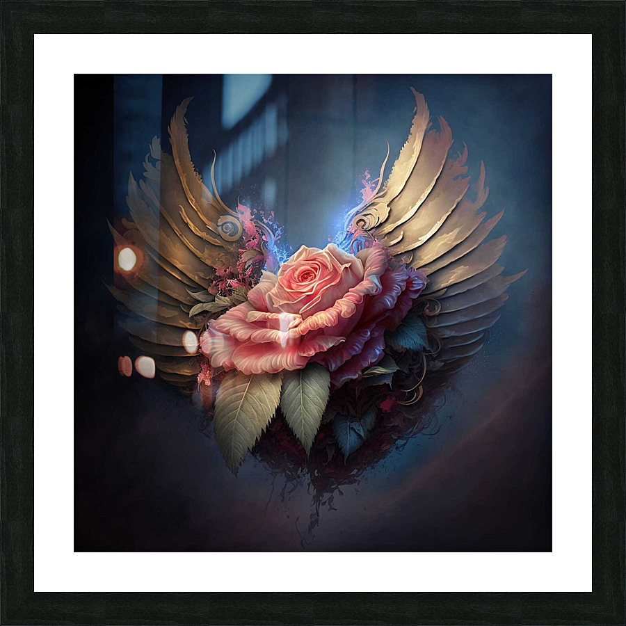 Rose ange Picture Frame print