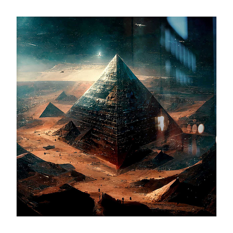 Pyramides Picture Frame print