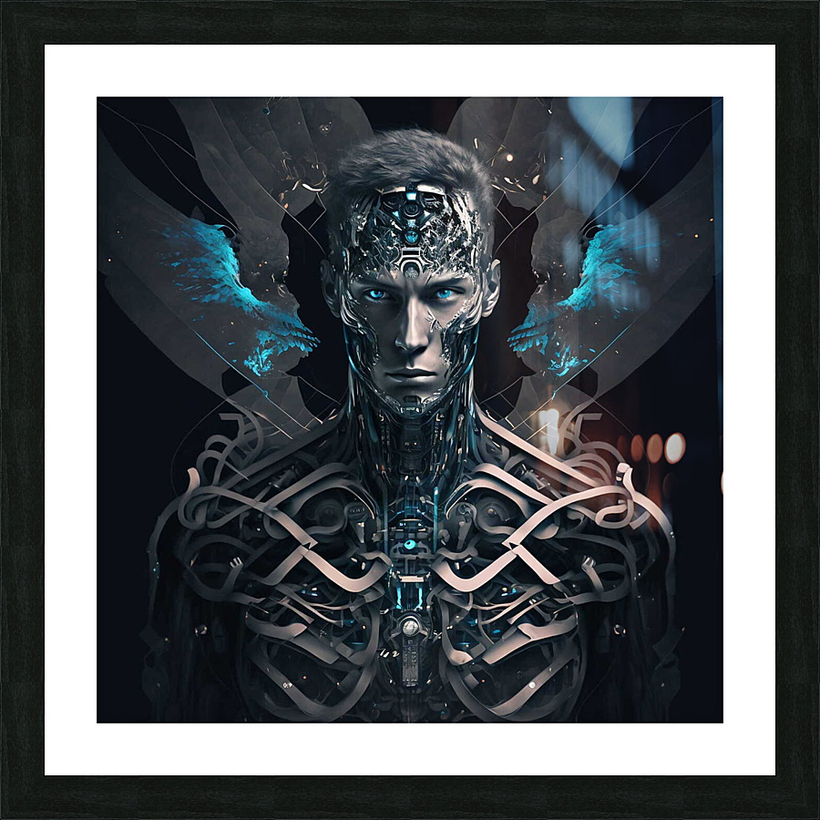 Ange Transhumanisme Picture Frame print