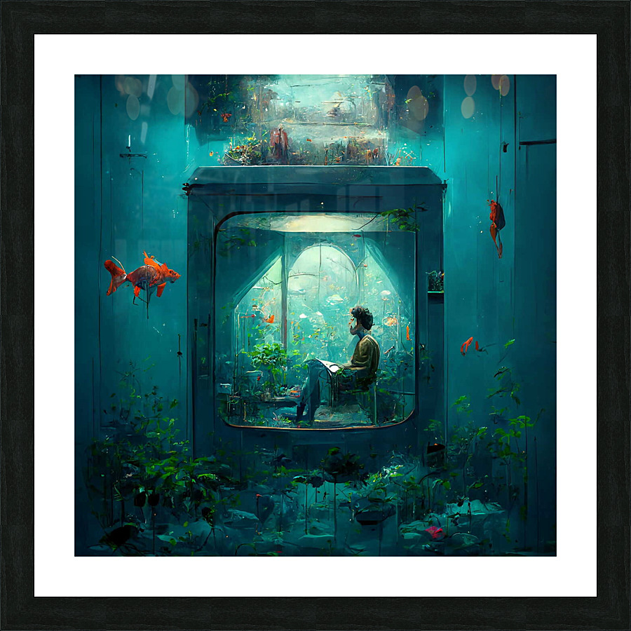 Inversion aquarium Picture Frame print