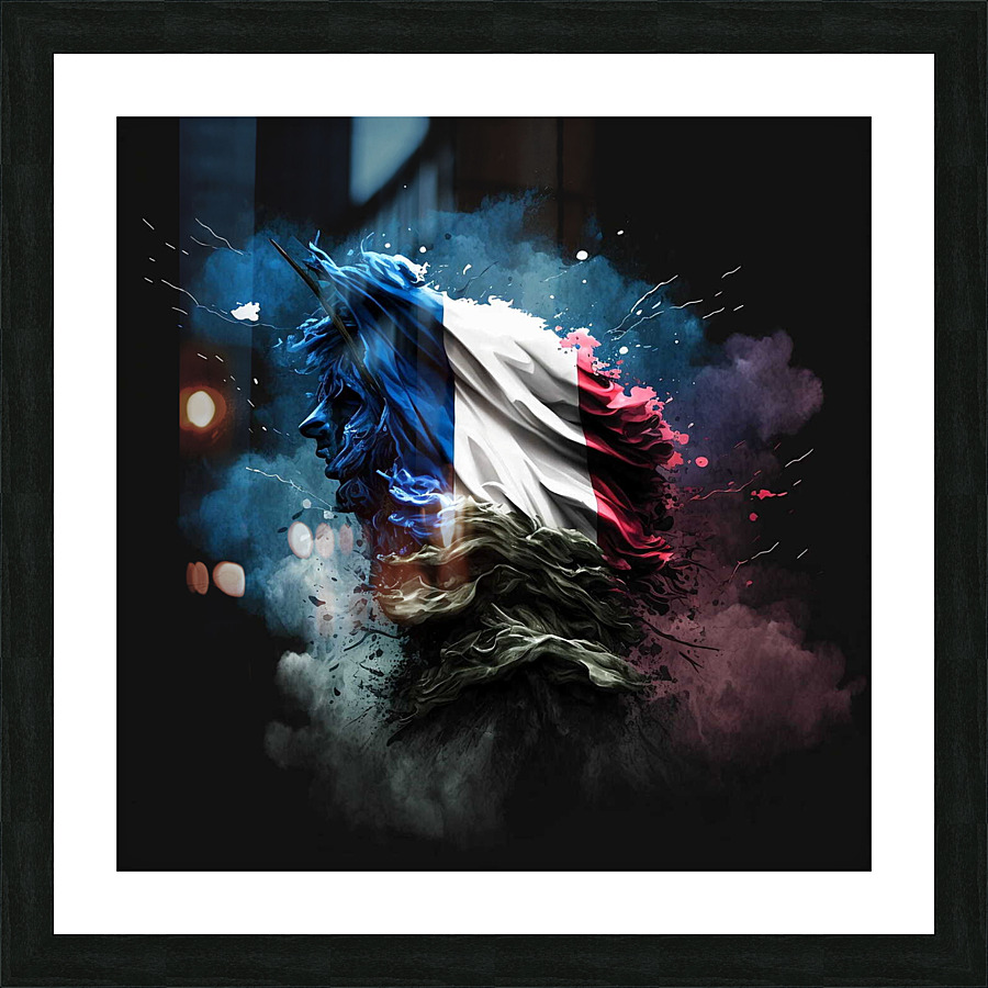 Imagination drapeau Francais Picture Frame print