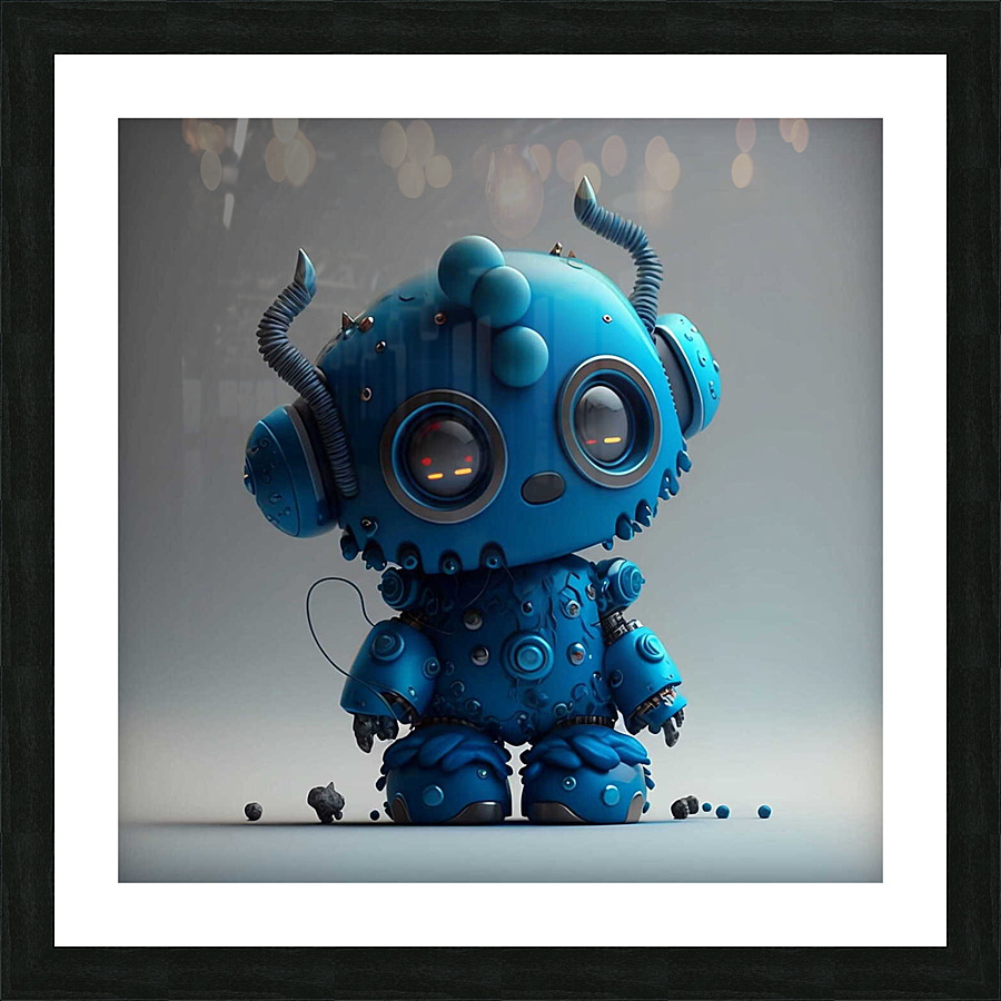 Baby robot Picture Frame print