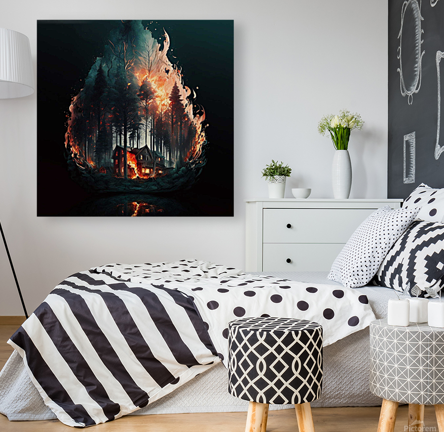 Foret en feu Reproduction