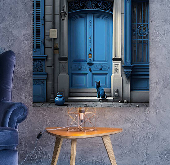 Le chat bleu by Denni Cecile