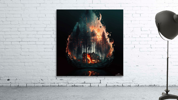 Foret en feu Wall Preview