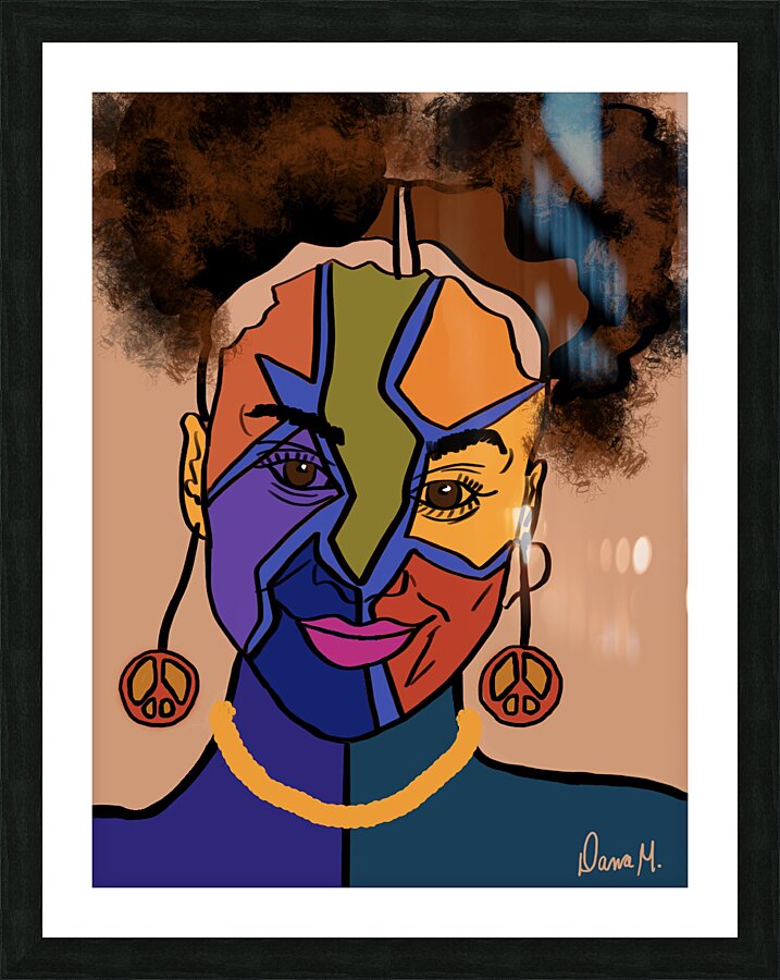 Colored Peace Picture Frame print