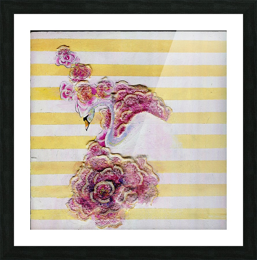 swan tissue Picture Frame print