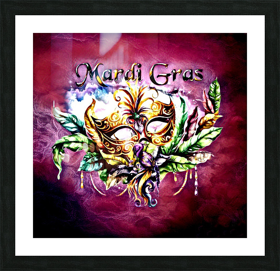 Purple Masquerade Picture Frame print