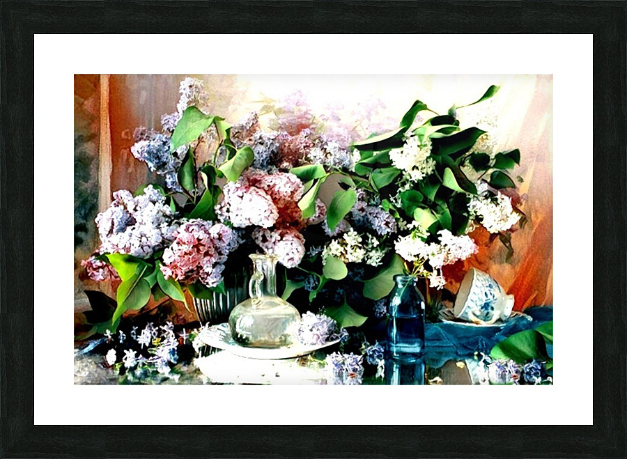 Lilac Flowers Picture Frame print