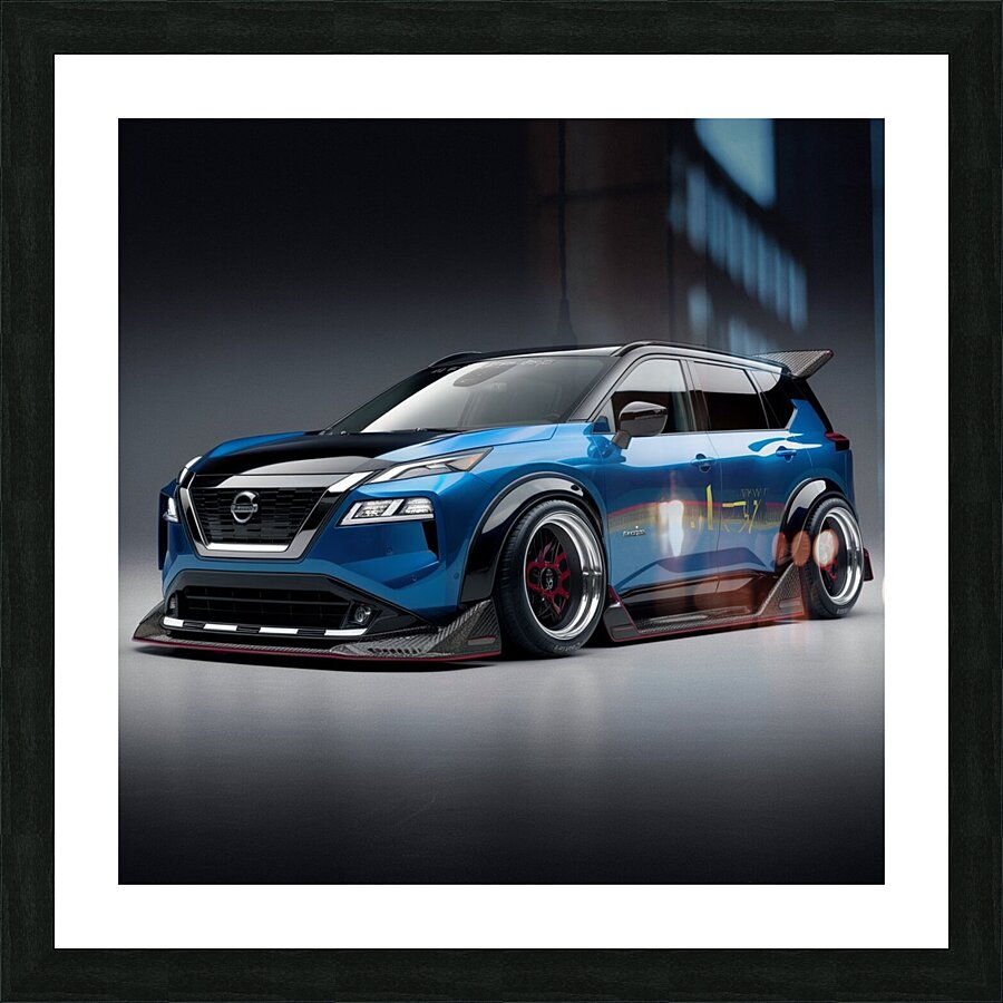a striking image of a futuristic nissan rogue 202 Picture Frame print