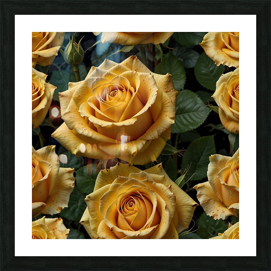 yellow roses full size high resolution Picture Frame print