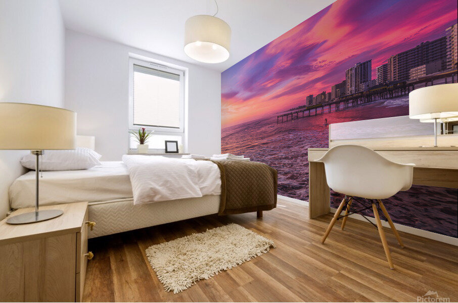 Sunglow Surfer Mural print