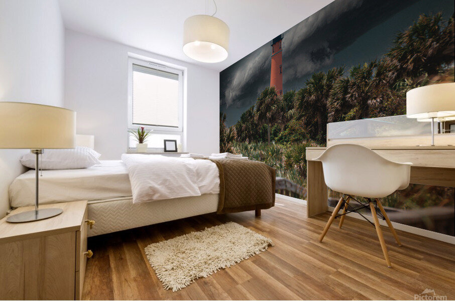 Lighthouse Storm Mural print