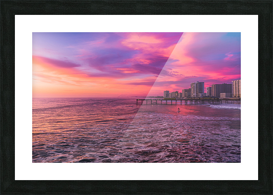 Sunglow Surfer Picture Frame print