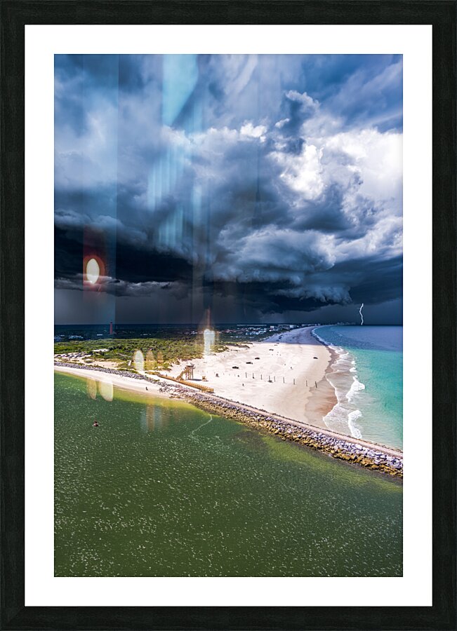 Inlet Storm Picture Frame print