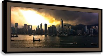 HONG KONG HARBOR AT DAYBREAK  Canvas Print