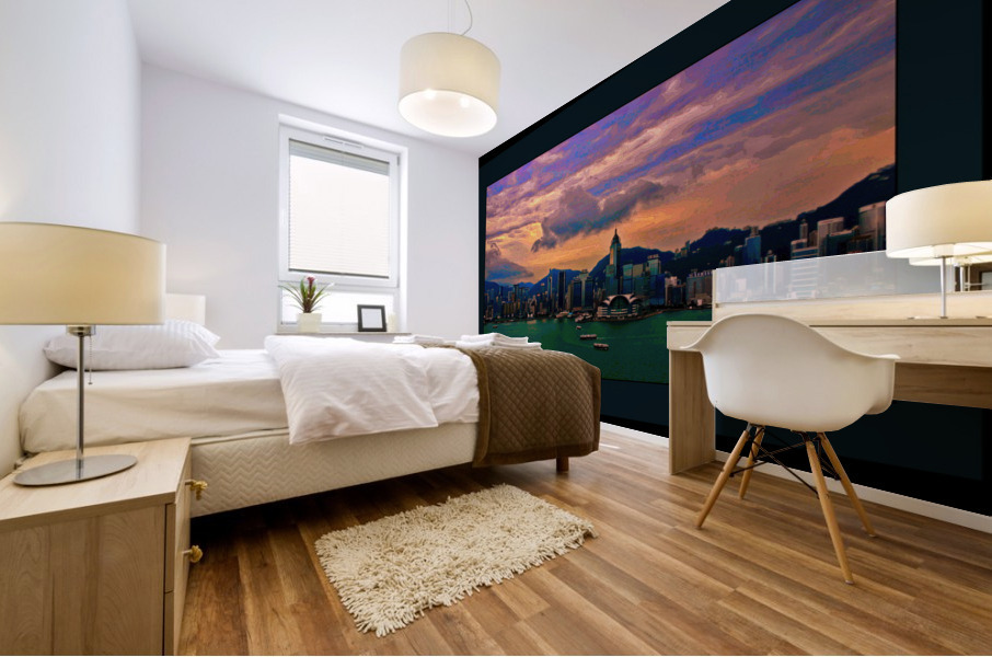 SUNRISE OVER HONG KONG Mural print