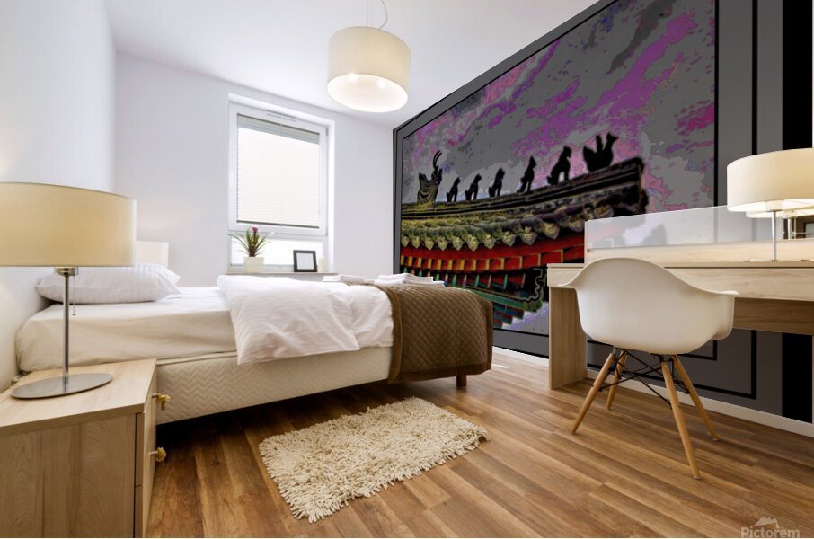 ROOFTOP IN KOREA Mural print