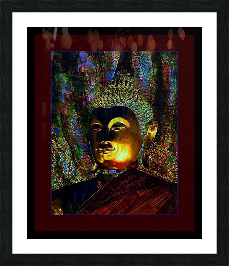 BUDDAH WITH COBRAS  Picture Frame print