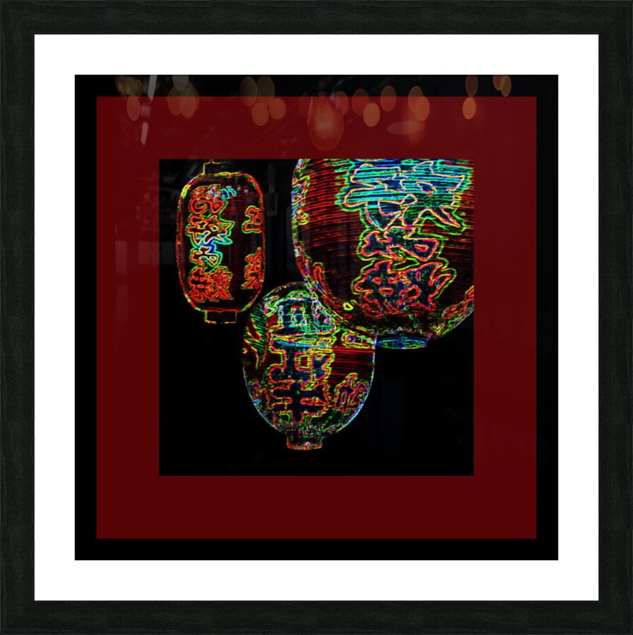JAPANESE LANTERNS  Picture Frame print