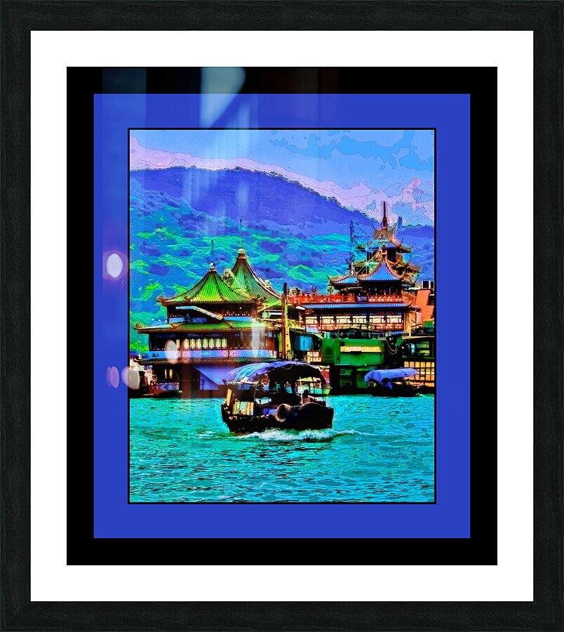 JUNK BOAT AT ABORDEEN HARBOUR   Picture Frame print