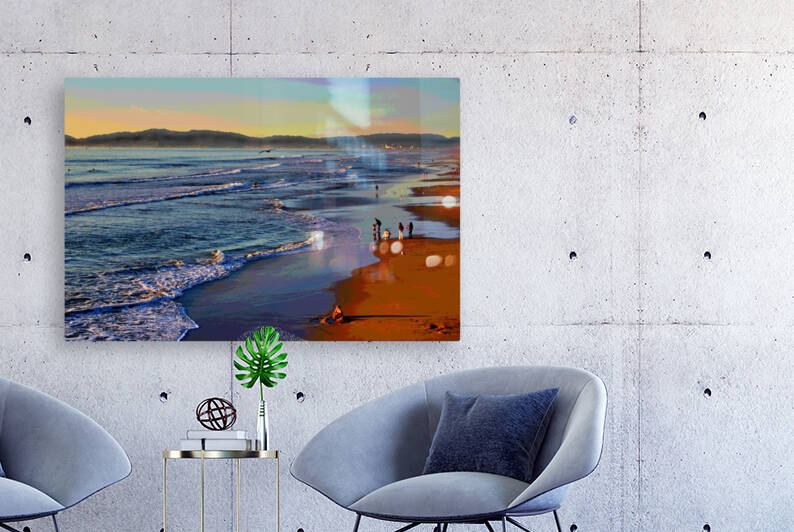 LES MAYERS PUZZLE COLLECTION - SANTA MONICA BEACH AT SUNSET by LES MAYERS 