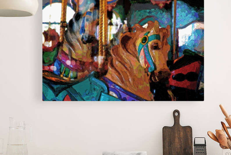 PUZZLE COLLECTION - SANTA MONICA PIER CAROUSEL  by LES MAYERS 