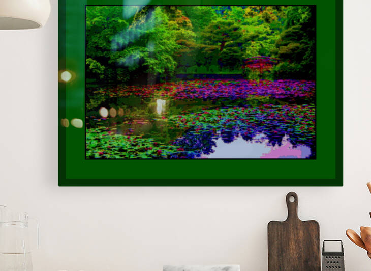 TRADITIONAL JAPANESE MOON BRIDGE  AT THE RYOAN-JI TEMPLE GARDEN IN KYOTO JAPAN by LES MAYERS 