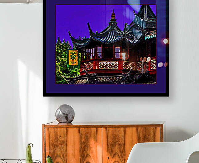 THE HUXINTING TEAHOUSE IN SHANGHAIS OLD TOWN AREA by LES MAYERS 