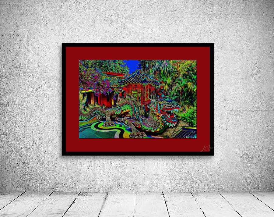 MOSAIC DRAGON AT THE TIN HAU TEMPLE AT REPULSE BAY Wall Preview