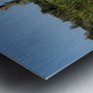 Vintage Milk Jugs in a Scenic Countryside Landscape Metal print