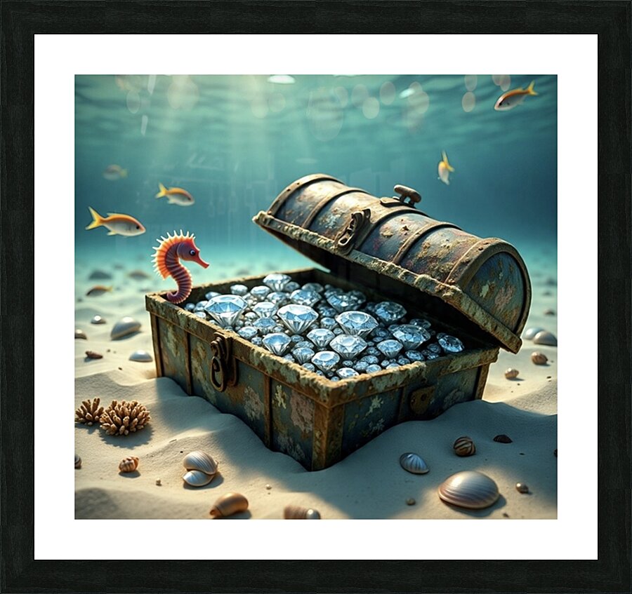 Sunken Treasure Chest  Picture Frame print