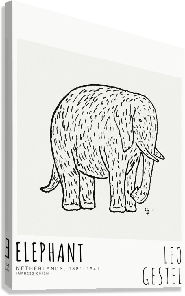 Leo Gestel - Elephant Canvas Print