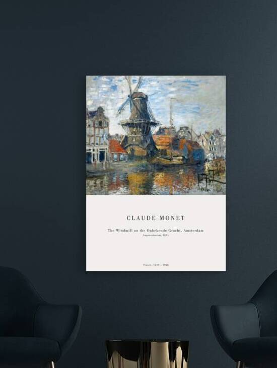 Claude Monet - The Windmill on the river by Oldmasters